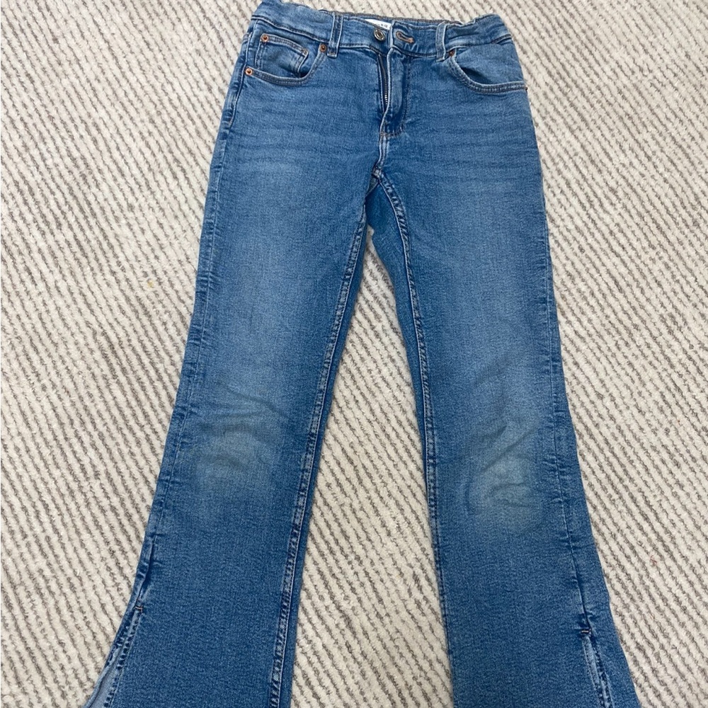 Zara flare split Jean